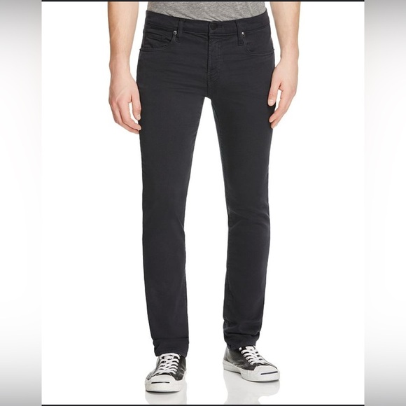 Men's Black Slim Fit Jeans - Picture 1 of 5